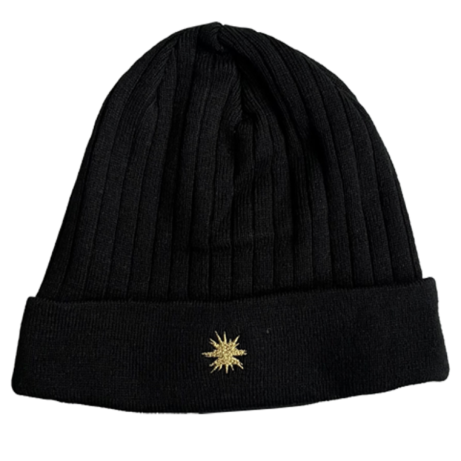 Erwachsenen  Beanie – Wintermütze schwarz/rot