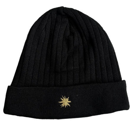 Erwachsenen  Beanie – Wintermütze schwarz/rot