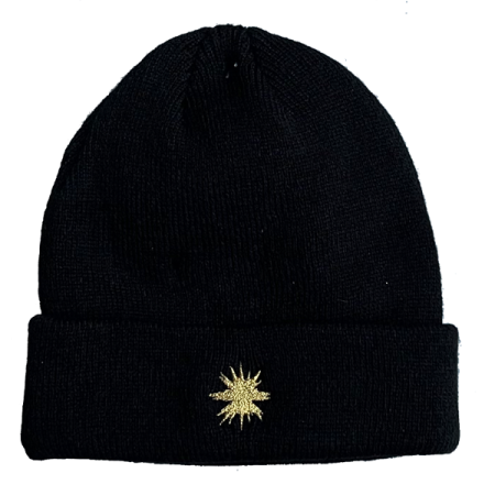 Kinder Beanie – Wintermütze schwarz/rot
